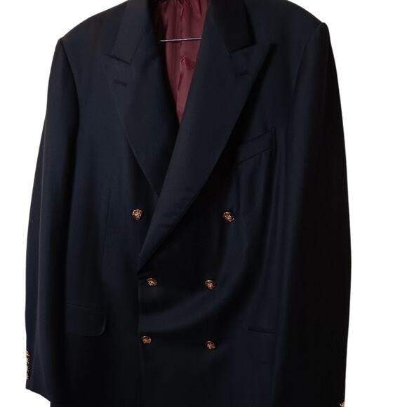 Ermenegildo Zegna at Neiman Marcus Blazer 42LTwo Shades Black Striped